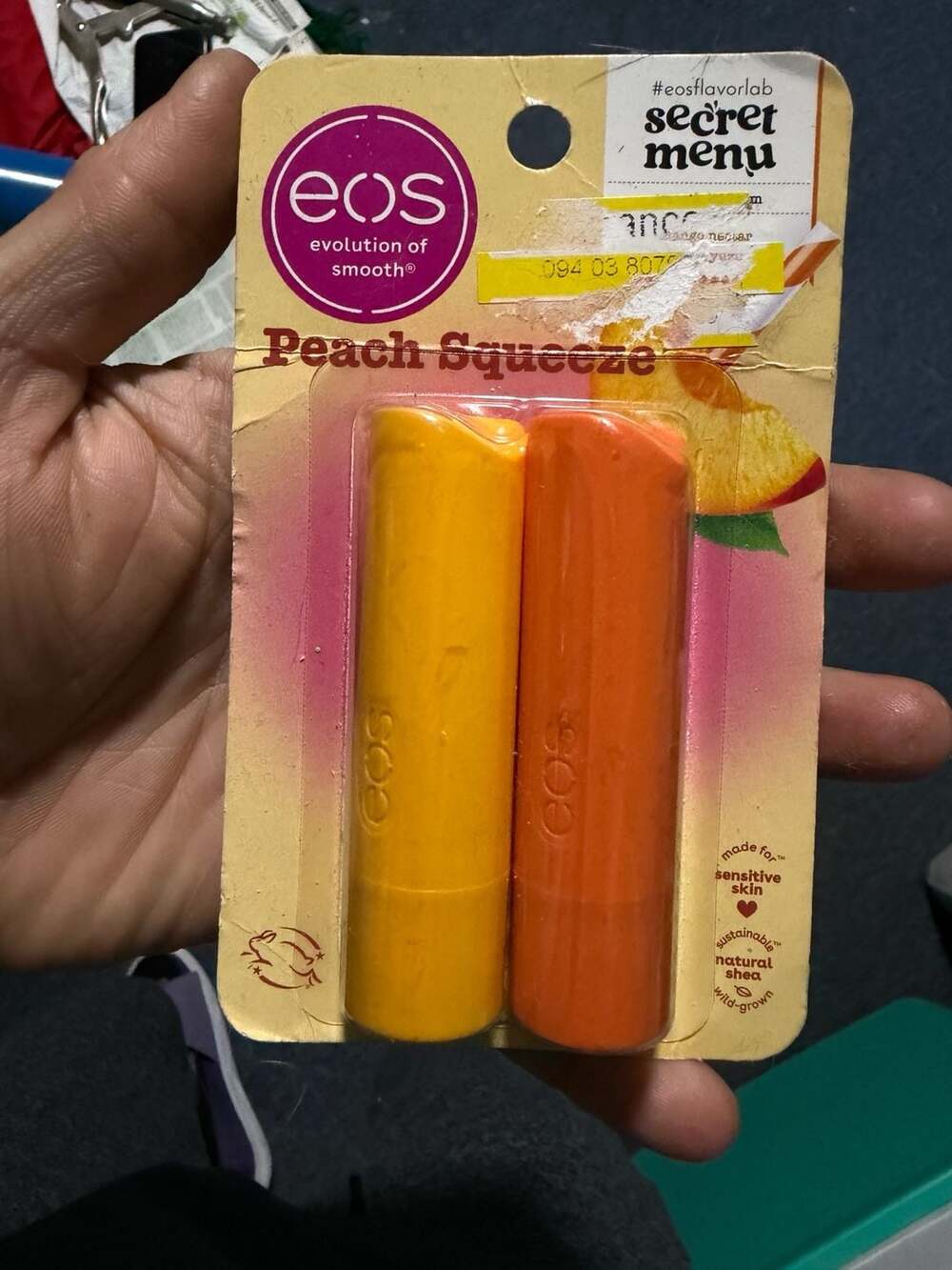 #214 eos Flavor Lab Secret Menu Peach Squeeze Lip Balm 2-Pack